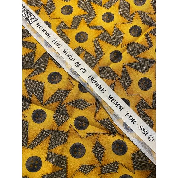 MUMMS THE WORD by Debbie Mumm Star Button Cotton Fabric BTHY Country Primitive - Picture 2 of 2